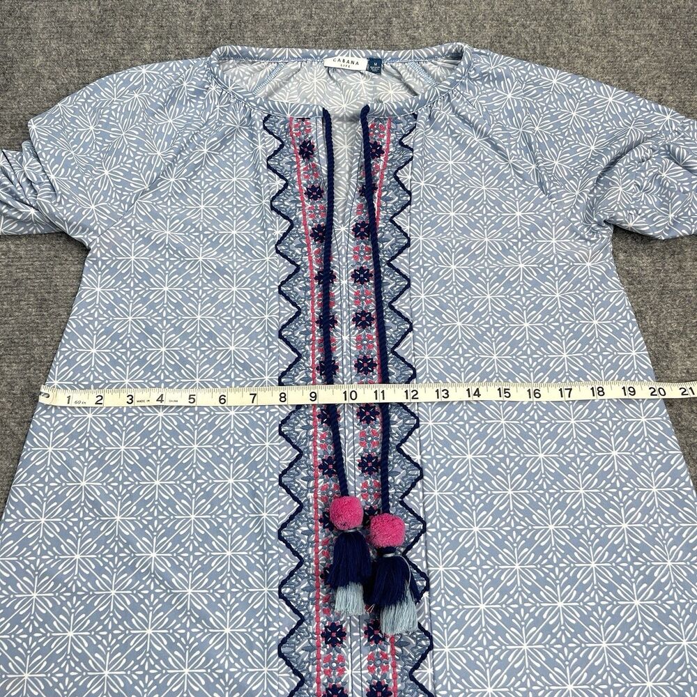 Cabana Life Tassel Tunic Dress Womens Medium Embroidered UPF 50 - Picture 9 of 13